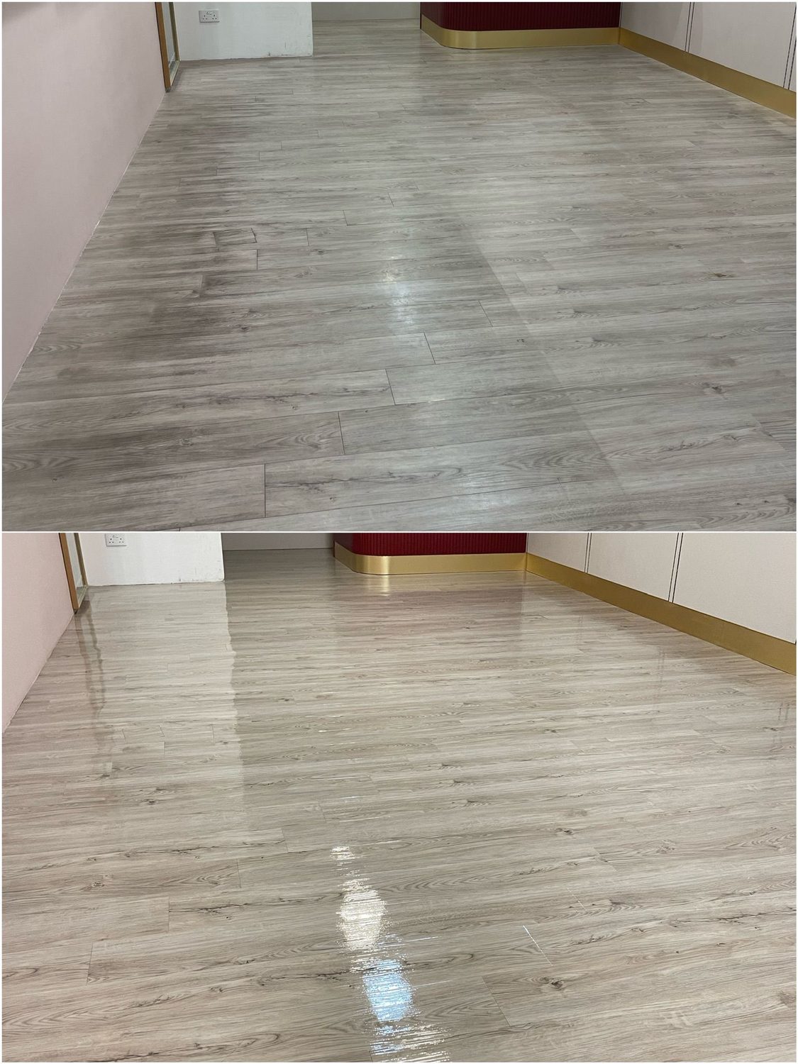 Vinyl floor low-speed scrub